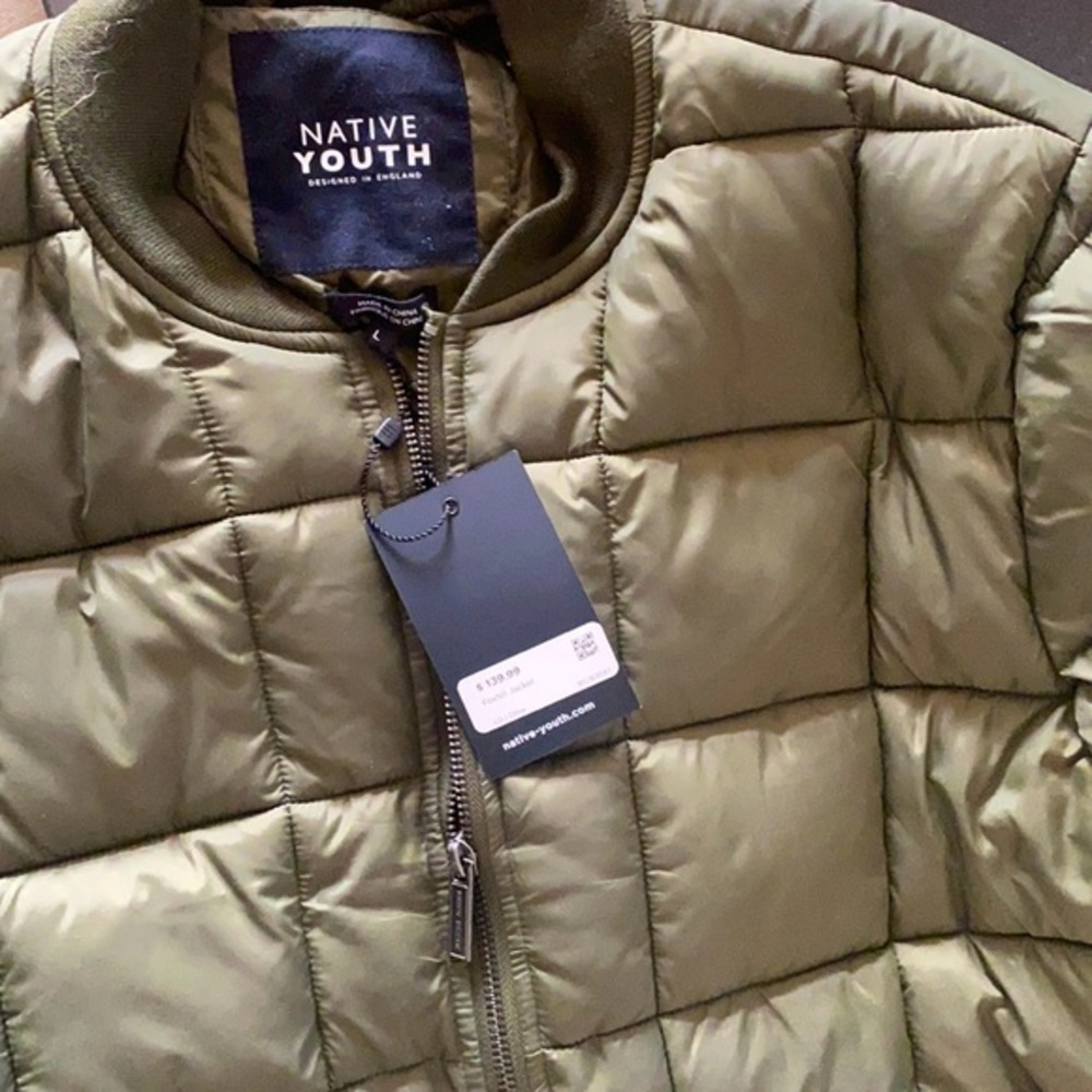 *NWT Native Youth Quilted Puffer “Foxhill” Jacket